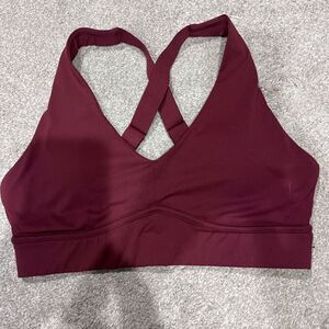 fabletics burgundy all day everyday bra NWT XS